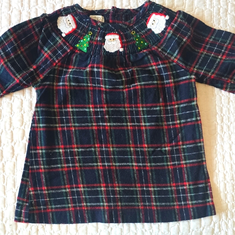 Mudpie Baby Flannel Christmas Dress
